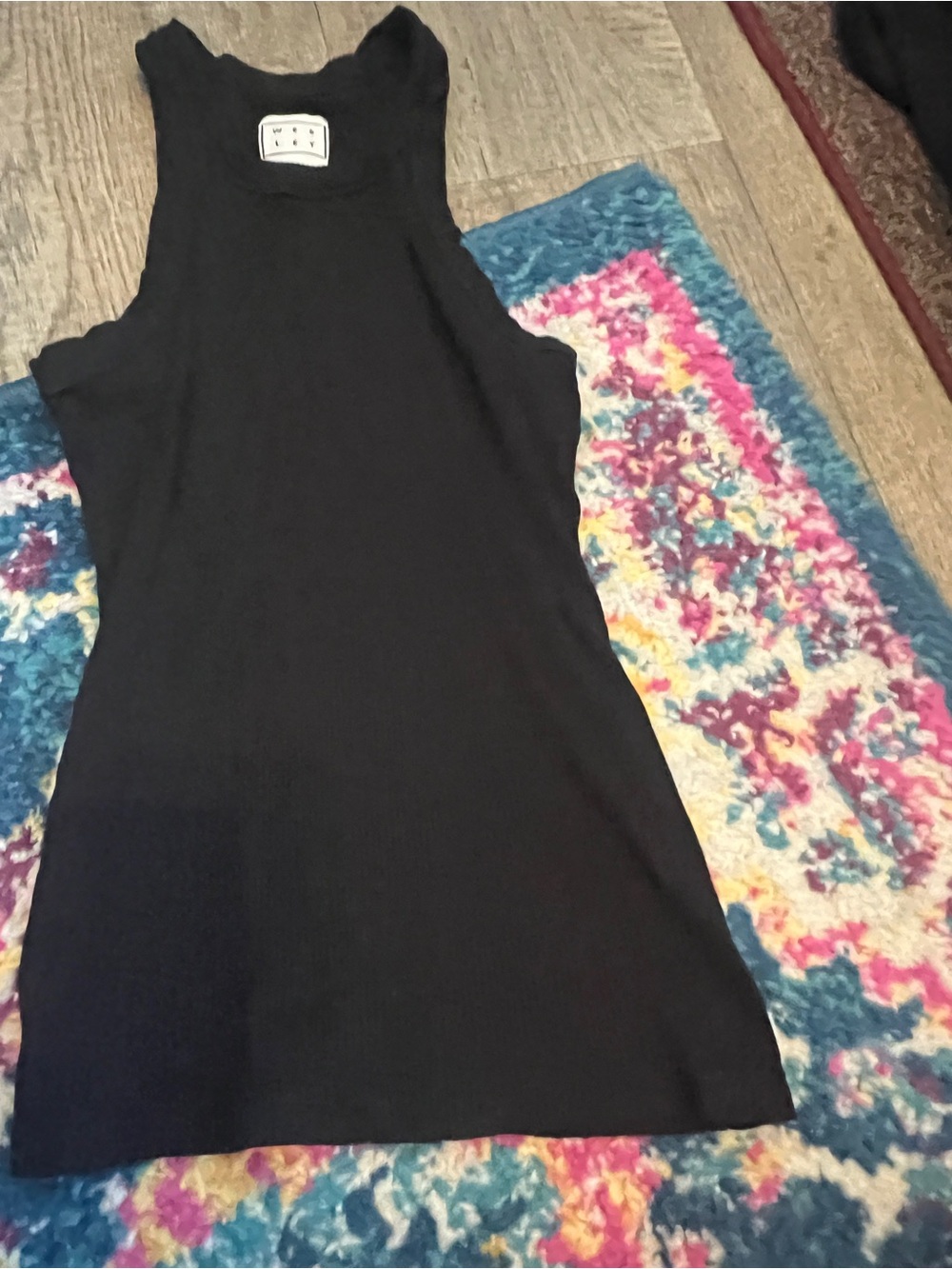 Wesley large black tank top